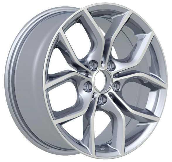Sable S928 Silver Machined Face alloy wheel